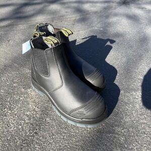 Rock Rooster Work Boots Slip On Chelsea Composite Toe Black Mens 7 Wide